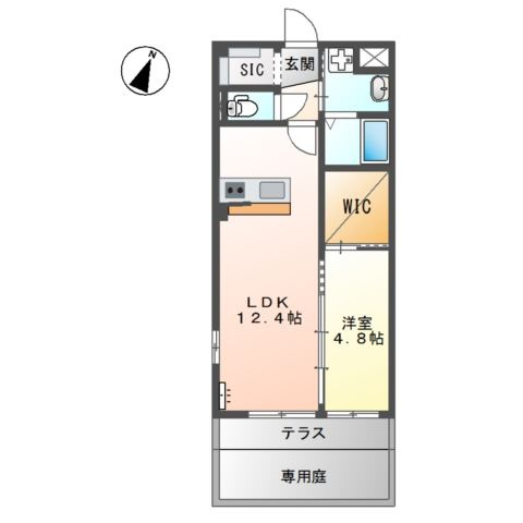 メルヴェーユ川内の間取り