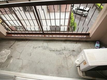 コーポオオサワⅡのバルコニー|広々としたバルコニーです