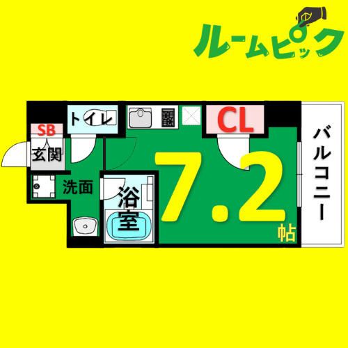 スクエア・アパートメント　名古屋市賃貸　仲介手数料無料の間取り