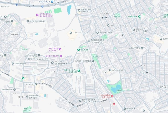 ■枚方市香里ケ丘　新築一戸建ての地図