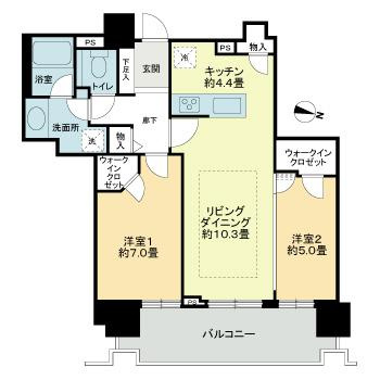 プレミストタワーズ札幌苗穂ＢＲＩＧＨＴＧＡＴＥの間取り