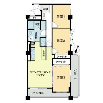チサンマンション円山公園の間取り