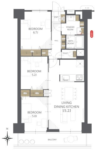 【間取り】シャルム堺 