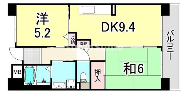 URパークタウン西武庫　17号棟の間取り