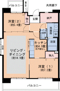 URパークタウン西武庫　9号棟の間取り