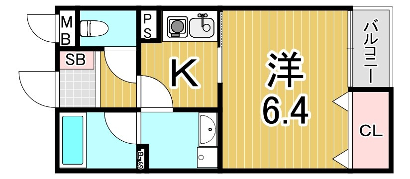 フローラ岡本の間取り