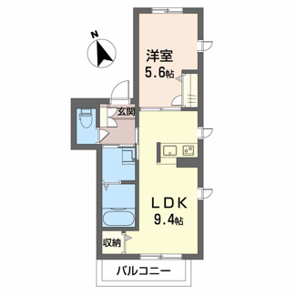 【間取り】 | エトワール御船 | 1LDK