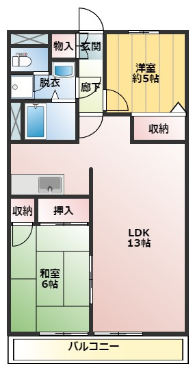 笹コーポ戸田の間取り