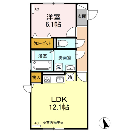 フローレス108の間取り