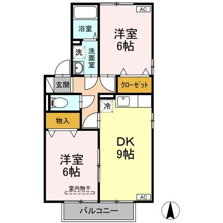 【間取り】 | リッツハウス　ＡＳＵＫＡ　B棟