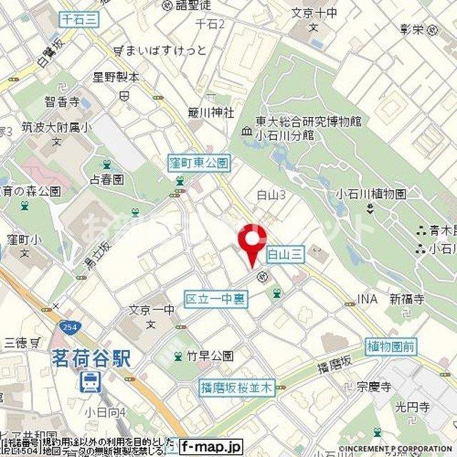 小石川フィエルテ【おとり物件なし】#学生・社会人にオススメ！初期費用分割払いOK！の地図