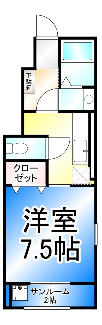 ガーデンハウス朝日山　Eの間取り