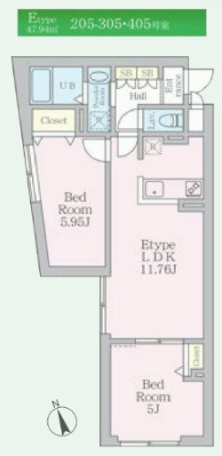 エルファーロ国分寺の間取り