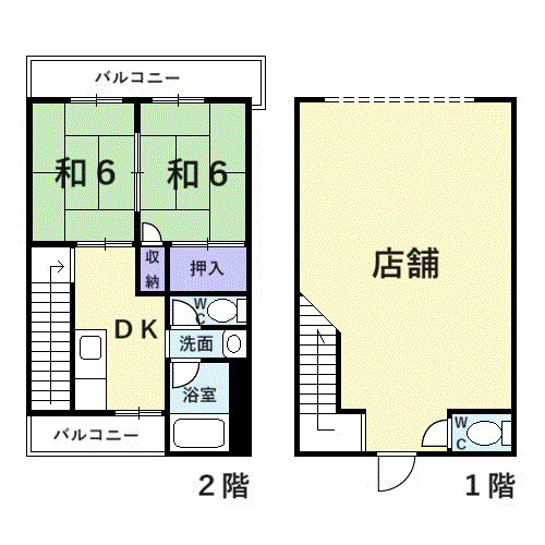 【間取り】 | 百舌鳥梅町３丁住居付店舗Ａ