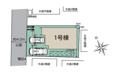 さいたま市見沼区東大宮3丁目　3期　新築一戸建て　ブルーミングガーデン　01の区画図|1号棟
26.5.7　撮影済み