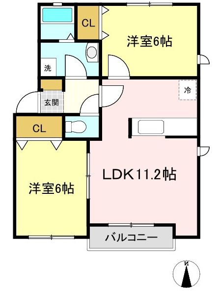ヒルズ篠山の間取り