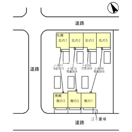 かぼく　南館 南のの区画図