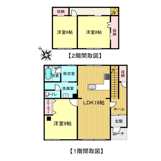 【間取り】 | 網走郡美幌町字青山南５番地１１　中古売家 | 【リフォーム後間取図】対面キッチンへ変更、浴室拡張、脱衣所拡張、和室→洋室変更、クロス張替等致しました。
