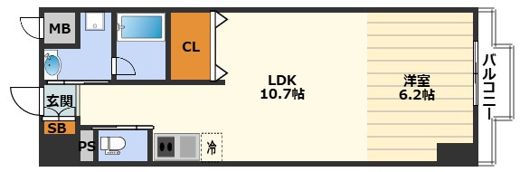 クリスタルブライト天満橋リバーサイドの間取り