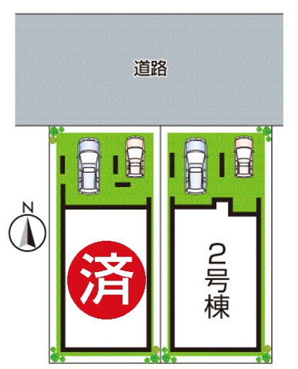 池田市豊島北　新築一戸建ての区画図|全2区画