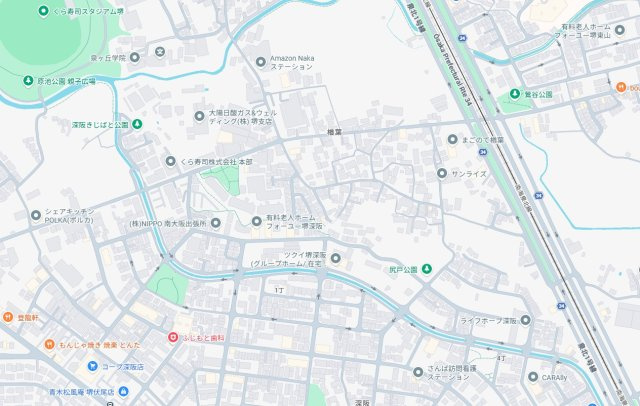 堺市中区楢葉　新築一戸建ての地図