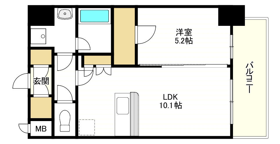 スプランディッド弁天町DUEの間取り