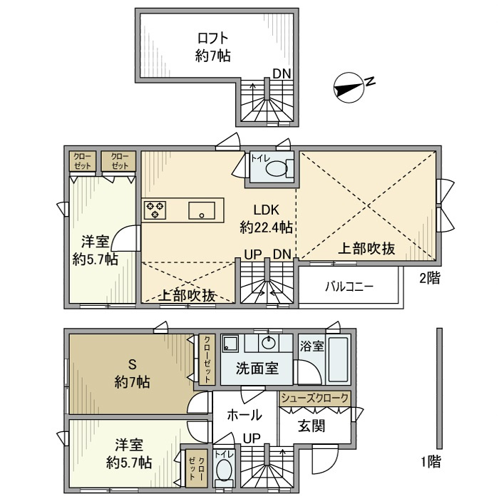 綱島西戸建の間取り