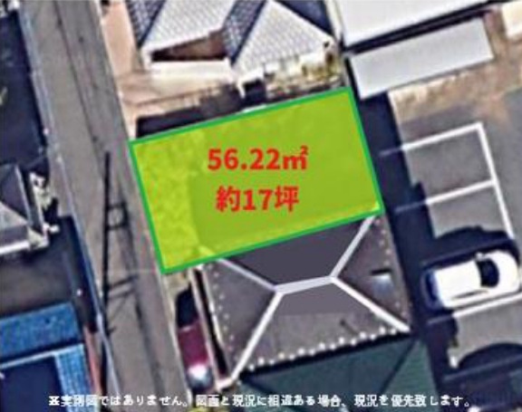 敷地面積17坪　売地　川越市小堤のその他|航空写真