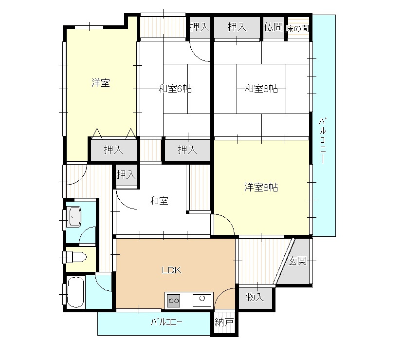 クレッシェンド泉ヶ丘の間取り|301