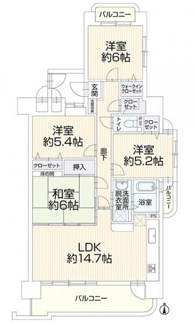 【間取り】 | シャトレ愛松岐阜10階部分！JR岐阜駅まで10分！築25年！洋室に窓・勝手口あります♪ | シャトレ愛松岐阜10階部分！眺望日当り良好♪JR岐阜駅まで徒歩10分！通勤・通学に便利です♪築25年！