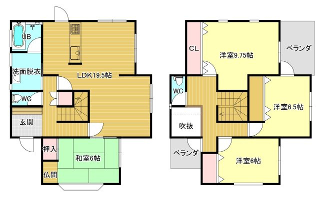 天王南4丁目　中古戸建の外観|横並びの美しい窓デザインが、外観のアクセントに。
