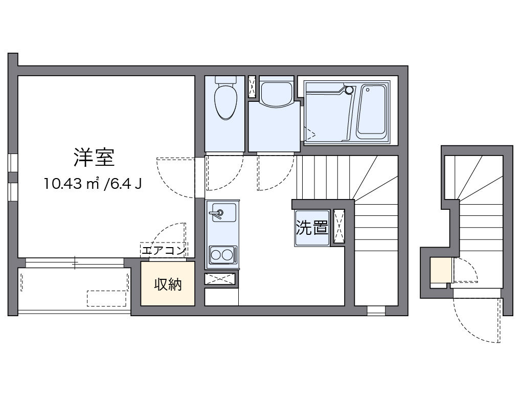 クレイノＬＩＮＡＴＥＲＲＡＣＥの間取り