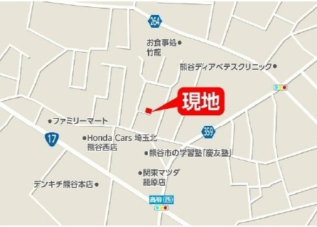 中古戸建　熊谷市新堀22-12（期間限定現況販売）の地図