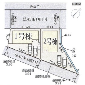 下滝野6期　2号棟の区画図|2区画