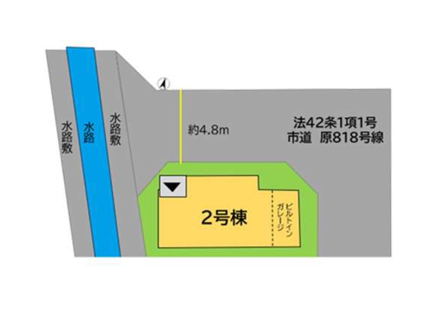 福岡市早良区原1丁目第1-1棟（2号棟）の区画図|配置図