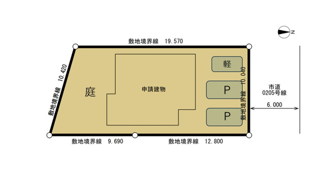 【区画図】 | 沼津市原町中3丁目 中古住宅 XH06016 | 沼津市原町中　地形図