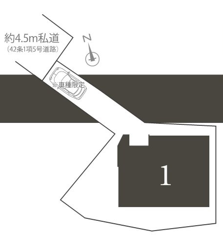 【横浜市旭区川井本町43-14新築戸建て】★仲介手数料無料★（川合小学校・都岡中学校）の区画図