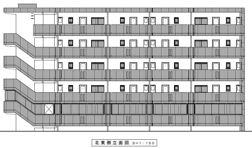 Fiore Reiz IIIのその他|北東側立面図
