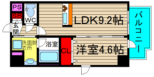 ハーヴェスト京町堀の間取り