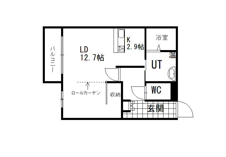 アビタパークサイド昭和中央の間取り