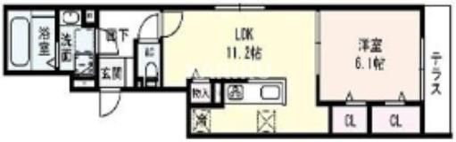 D-room緑橋の間取り