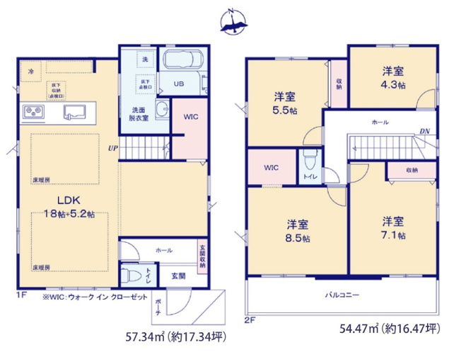 【間取り】 | 福岡市中央区輝国2丁目1期　1号棟（全2棟）【仲介手数料無料・0円】 | 平日、土日祝日もお好きな日時にご見学可能です。お気軽にお問合せ下さい。