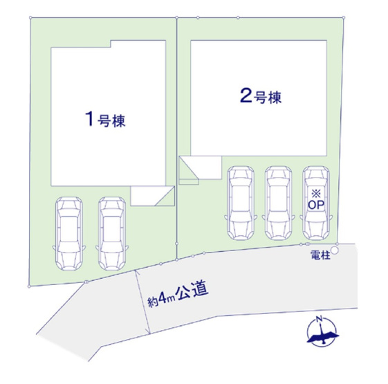【区画図】 | 福岡市中央区輝国2丁目1期　1号棟（全2棟）【仲介手数料無料・0円】 | 区画図です。1号棟