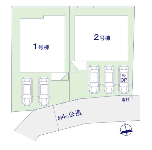 【区画図】 | 福岡市中央区輝国2丁目1期　2号棟（全2棟）【仲介手数料無料・0円】 | 区画図です。2号棟
