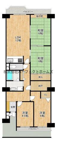 グリーンタウン香里ケ丘の間取り