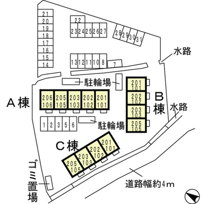 【区画図】 | シェルズレイク日根野　Ｃ