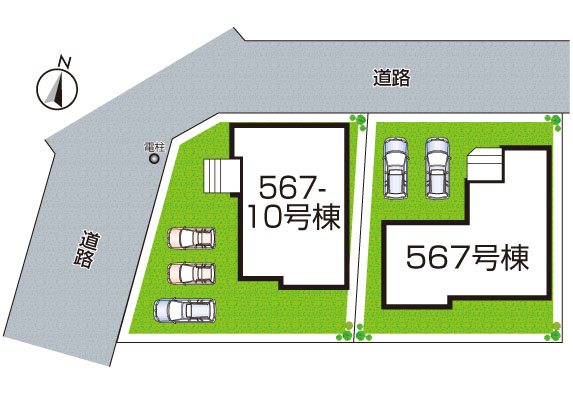 神戸市西区北山台　新築一戸建ての区画図|全２区画