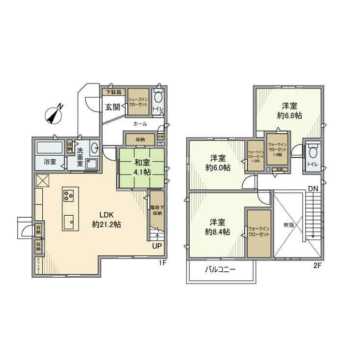 井吹台北町５丁目戸建の間取り
