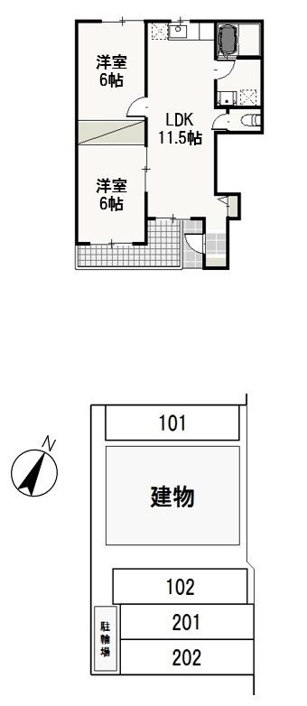 アドヴァンスSH　Ⅱの間取り