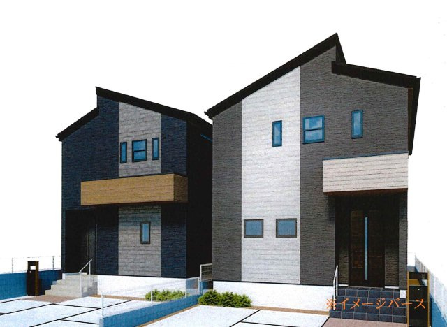新築一戸建て 所沢市下安松 全２棟の外観パース|外観イメージパース